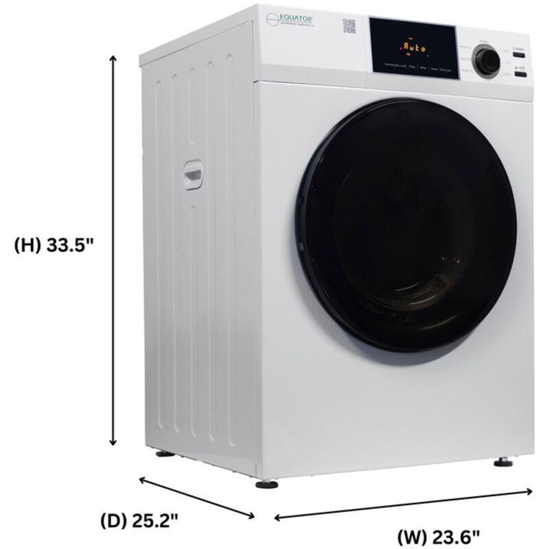 Equator Deluxe 24 in. 4.0 cu. ft. Stackable Electric Dryer with Sensor Dry, Sanitize & Steam Cycle - White, , hires