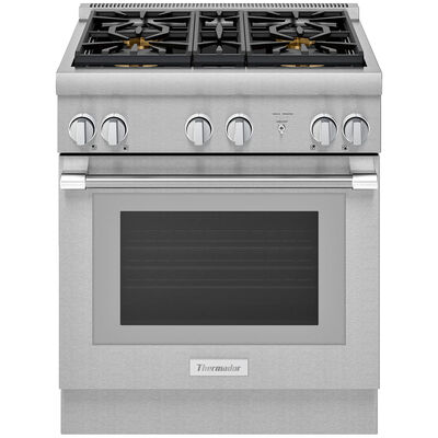 Thermador Pro Harmony Professional Series 30 in. 4.6 cu. ft. Convection Oven Freestanding Gas Range with 4 Sealed Burners - Stainless Steel | PRG304WH
