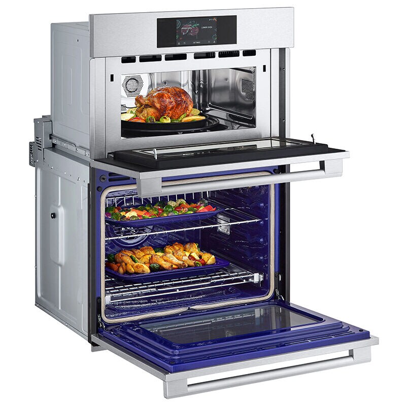 LG 30 in. 6.4 cu. ft. Smart Steam Electric Microwave/Wall Oven Combo with True European Convection & Sensor Cooking - PrintProof Stainless Steel, , hires