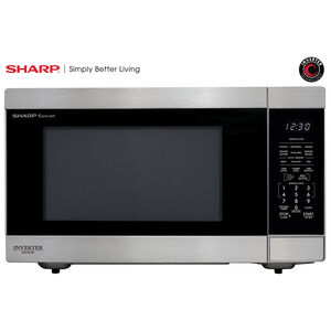 Sharp 24 in. 2.2 cu. ft. Countertop Microwave with 11 Power Levels & Sensor Cooking Controls - Stainless Steel, , hires