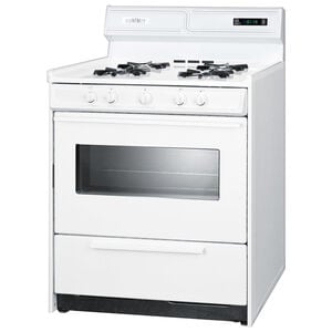 Summit 30 in. 3.7 cu. ft. Gas Range with Open Burners - White, , hires