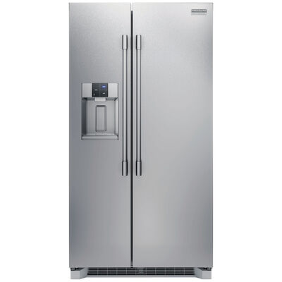Frigidaire Professional 36 in. 22.3 cu. ft. Counter Depth Side by Side Refrigerator with Ice & Water Dispenser - Stainless Steel | PRSC2222AF