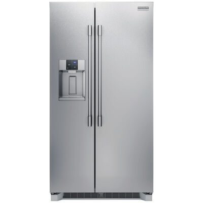 Frigidaire Professional 36 in. 22.3 cu. ft. Counter Depth Side-by-Side Refrigerator with External Ice & Water Dispenser - Stainless Steel | PRSC2222AF