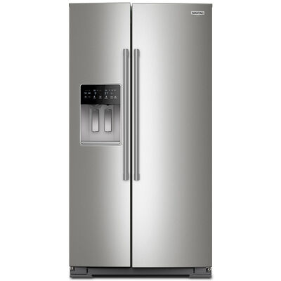Maytag 36 in. 28.7 cu. ft. Side-by-Side Refrigerator with Ice & Water Dispenser - Fingerprint Resistant Stainless Steel | MRSF6636RZ