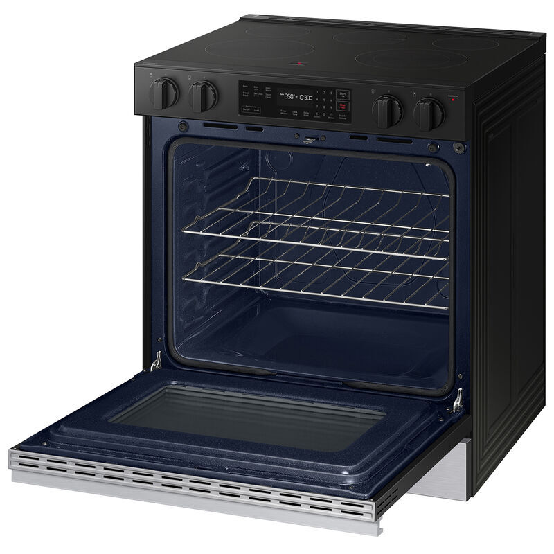 Samsung Bespoke 30 in. 6.3 cu. ft. Smart Slide-In Electric Range with Radiant Burners - Stainless Steel, Stainless Steel, hires