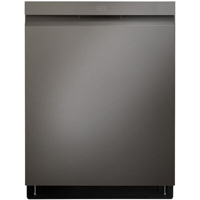 LG 24 in. Smart Built-In Dishwasher with Top Control, 44 dBA Sound Level, 15 Place Settings, 10 Wash Cycles & Sanitize Cycle - PrintProof Black Stainless Steel | LDPS6762D