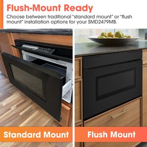 Sharp 24 in. 1.2 cu. ft. 950W Smart Drawer Microwave with Sensor Cooking - Black, , hires