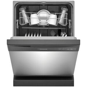 Frigidaire 24 in. Front Control Dishwasher with 62 dBa Sound Level & Pocket - Stainless Steel, Stainless Steel, hires