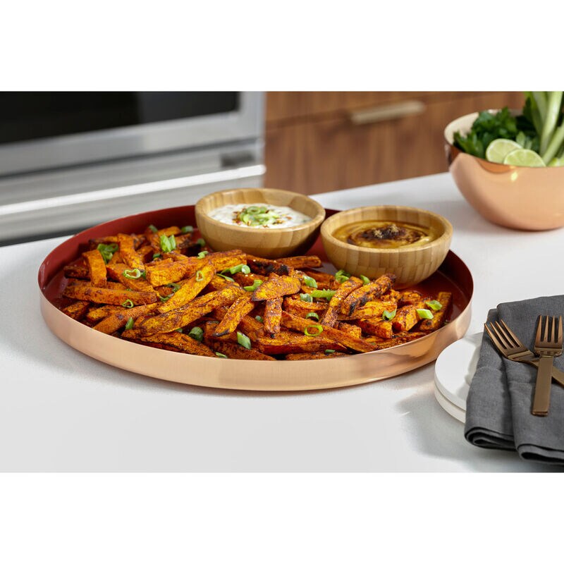 Cafe 30 in. 5.6 cu. ft. Smart Air Fry True European Convection Slide-In Gas Range with 6 Sealed Burners & Griddle - Stainless Steel, Stainless Steel, hires