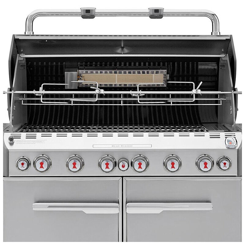 spit on fire rotisserie weber summit charcoal
