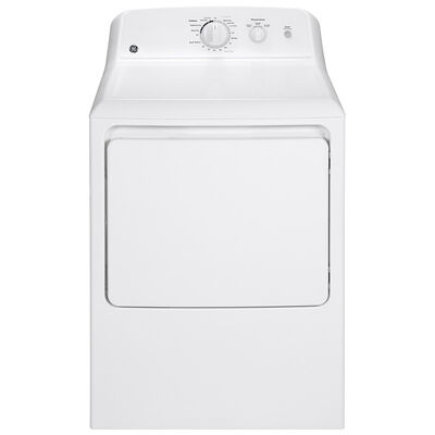 GE 27 in. 6.2 cu. ft. Gas Dryer with Aluminized Alloy Drum - White | GTX22GASKWW