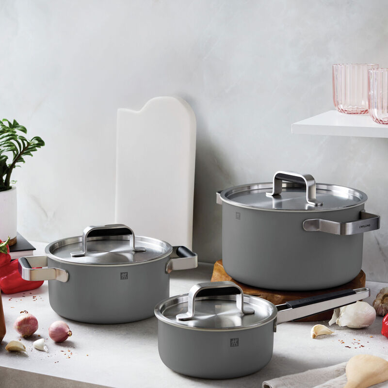 ZWILLING Pure 8-pc Stainless Steel Cookware Set - Gray, Gray, hires