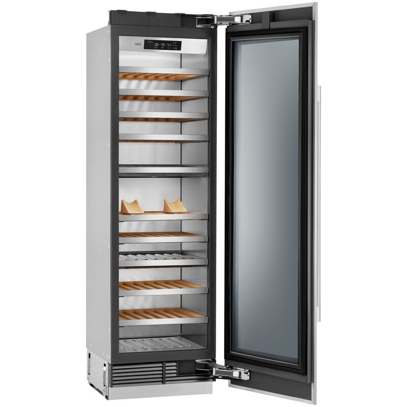 SKS Instaview 24 in. Built-in Smart Wine Cooler with Metal & Wood Racks, Multi-Temperature Zones & 113 Bottle Capacity - Custom Panel Ready, , hires