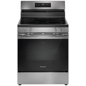Frigidaire 30 in. 5.3 cu. ft. Air Fry Standard Convection Electric Range with Smoothtop Burners - Stainless Steel, , hires
