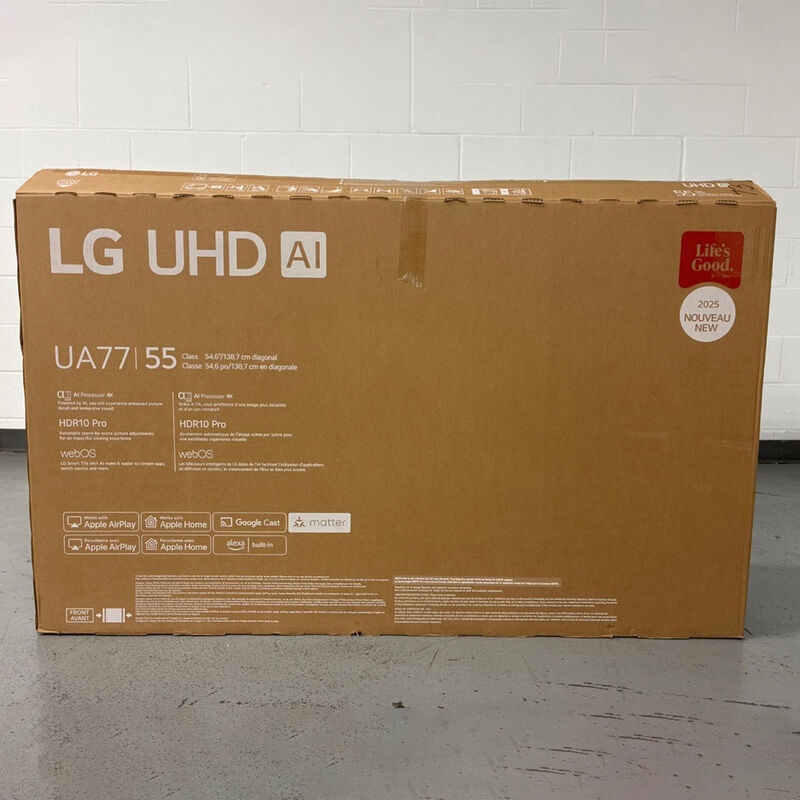 LG - 55" Class UA77 Series LED 4K UHD Smart webOS TV (Open Box Good Condition), , hires