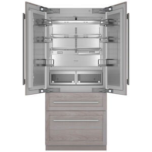 Thermador Freedom Collection 36 in. 18.8 cu. ft. Built-In Smart Counter Depth 4-Door French Door Refrigerator with Internal Water Dispenser - Custom Panel Ready, , hires