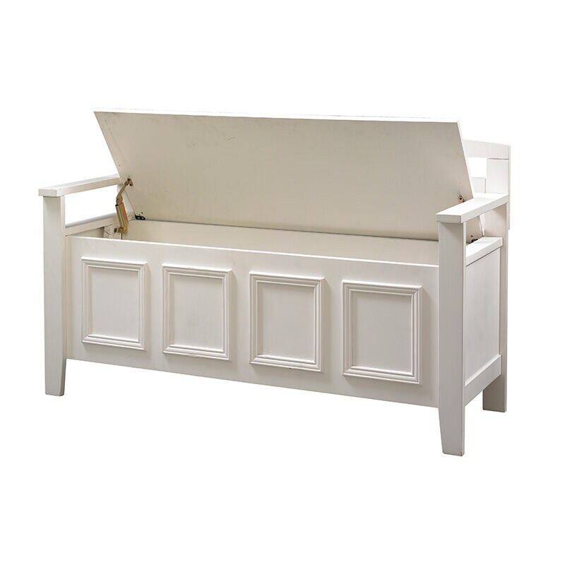 Knox 46" Storage Bench - White, , hires