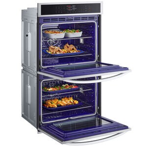 LG 30 in. 9.4 cu. ft. Smart Front Control Electric Double Wall Oven with Standard Convection - PrintProof Stainless Steel, , hires