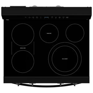 Whirlpool 30 in. 5.3 cu. ft. Smart Air Fry True European Convection Electric Range with Radiant Burners - Black, Black, hires