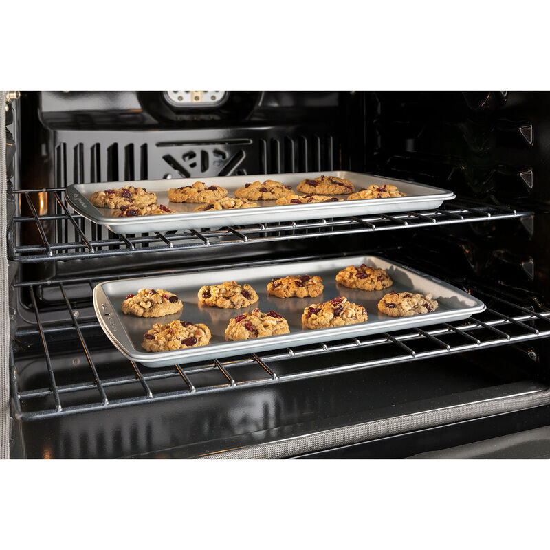 GE 30 in. 5.0 cu. ft. Electric Smart Wall Oven with True European Convection & Self Clean - Fingerprint Resistant Slate, , hires