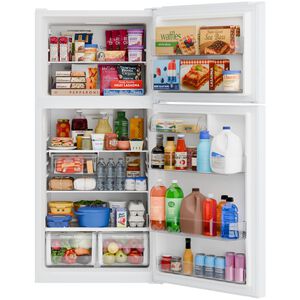 GE 30 in. 21.0 cu. ft. Garage-Ready Top Freezer Refrigerator - White, White, hires