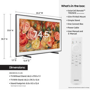 Samsung - 75" Class The Frame (LS03D) Series QLED 4K UHD Smart Tizen TV, , hires