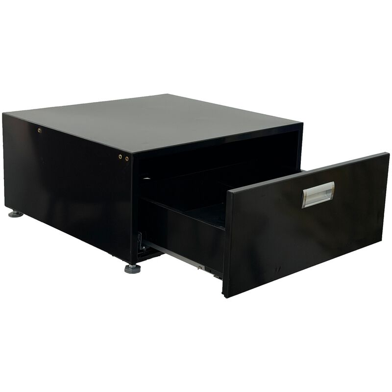 Equator Universal Laundry Pedestal for 24" Washer, Dryer & Combo with Storage Drawer - Black, , hires