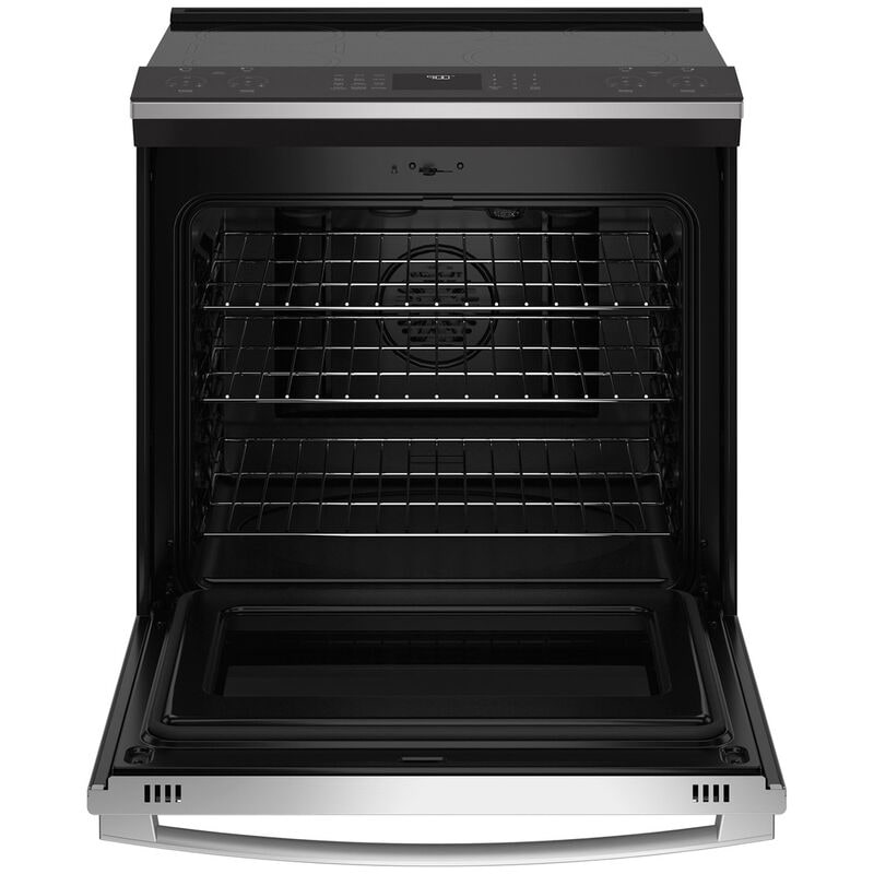 GE Profile 30 in. 5.3 cu. ft. Smart Air Fry True European Convection Slide-In Electric Range with 5 Induction Burners - Stainless Steel, Stainless Steel, hires