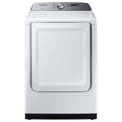 Samsung 27 in. 7.4 cu. ft. Electric Dryer with Sanitize Cycle & Sensor Dry - White | DVE50R5200W