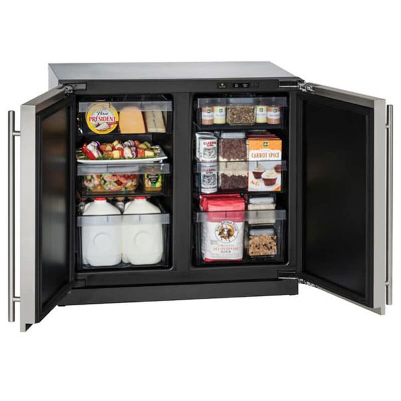 U-Line 3000 Series 36 in. 6.9 cu.ft. Built-In Counter Depth French Door Freeezerless Refrigerator - Stainless Steel, , hires