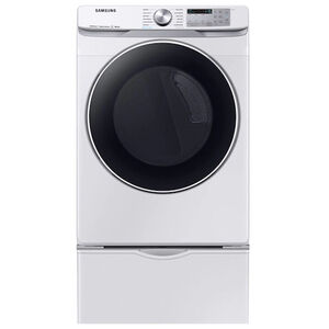 Samsung 27 in. 7.5 cu. ft. Smart Stackable Gas Dryer with Sanitize+, Steam Cycle & Sensor Dry - White, White, hires