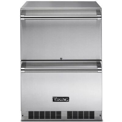 Viking 5 Series 24 in. 5.0 cu. ft. Outdoor Refrigerator Drawer - Stainless Steel | VDUO5241DSS