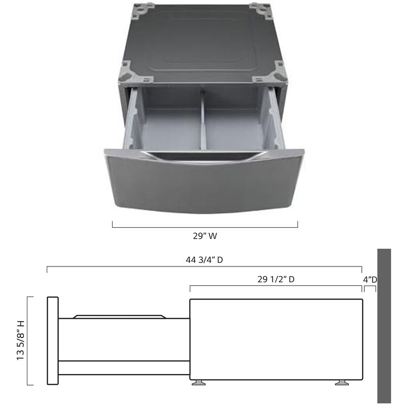 LG Washer/Dryer Pedestal Drawer - Graphite Steel, , hires