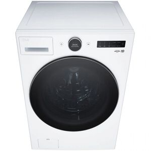 LG 27 in. 4.5 cu. ft. Smart Stackable Front Load Washer with AI DD Built-In Intelligence, TurboWash 360 Technology, Allergiene, Sanitize & Steam Wash Cycle - White, , hires