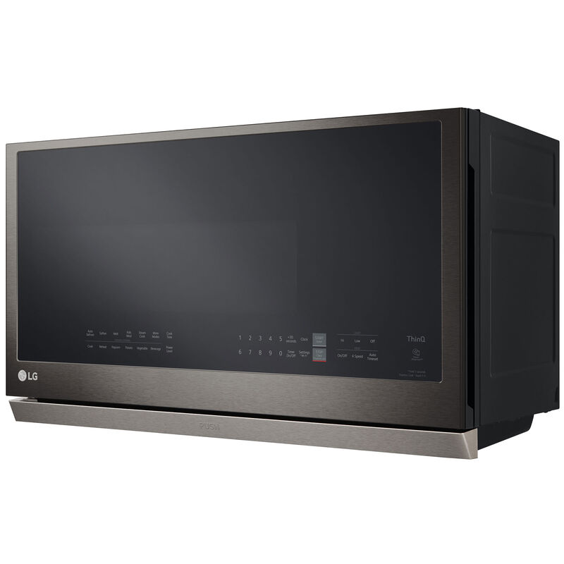 LG 30 in. 2.1 cu. ft. 1050W Smart Over-the-Range Microwave with 400 CFM & Sensor Cooking - PrintProof Black Stainless Steel, PrintProof Black Stainless Steel, hires