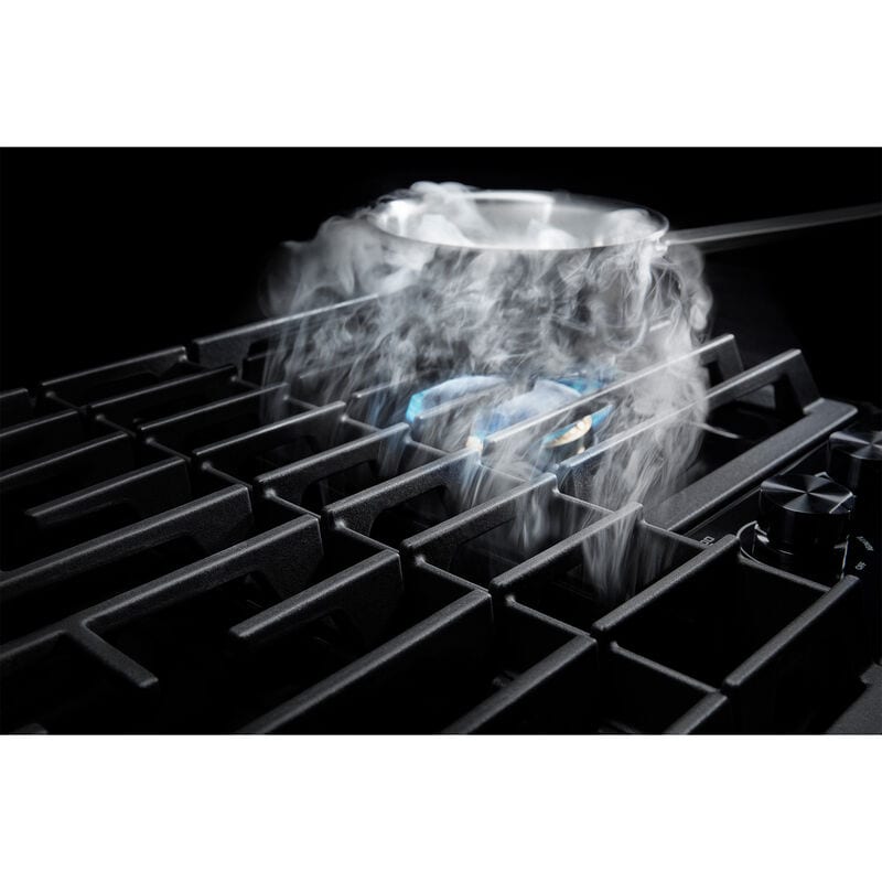 JennAir 36 in. 5-Burner Natural Gas Cooktop with Downdraft, Simmer Burner & Power Burner - Black, , hires