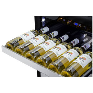 Summit 24 in. Undercounter Wine Cooler with Metal Racks, Single Temperature Zone & 33 Bottle Capacity - Stainless Steel, , hires