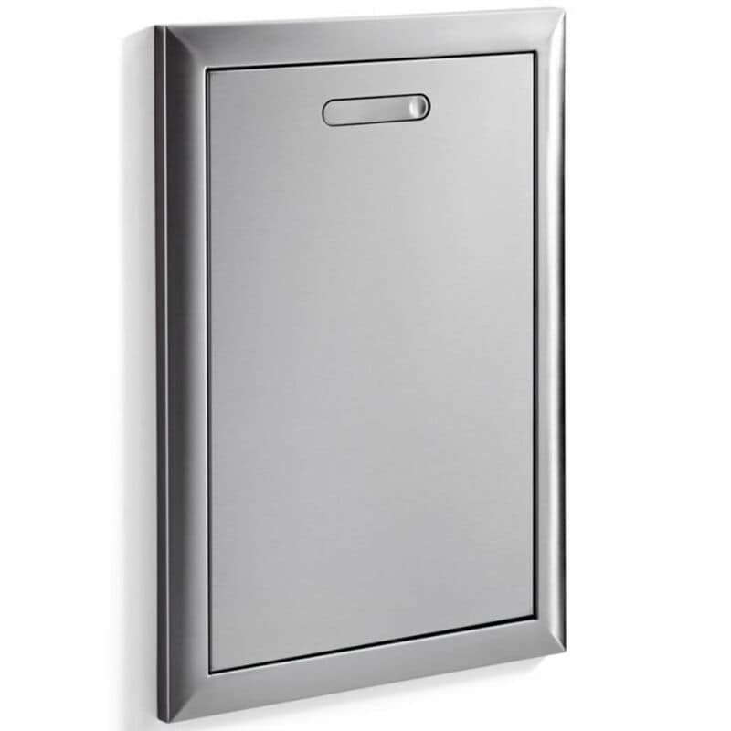 Lynx 17 in. Ventana Outdoor Roll-Out Trash and Recycling Center - Stainless Steel, , hires