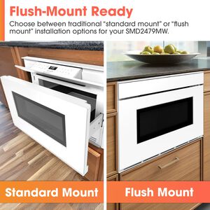 Sharp 24 in. 1.2 cu. ft. 950W Smart Drawer Microwave with Sensor Cooking - White, , hires