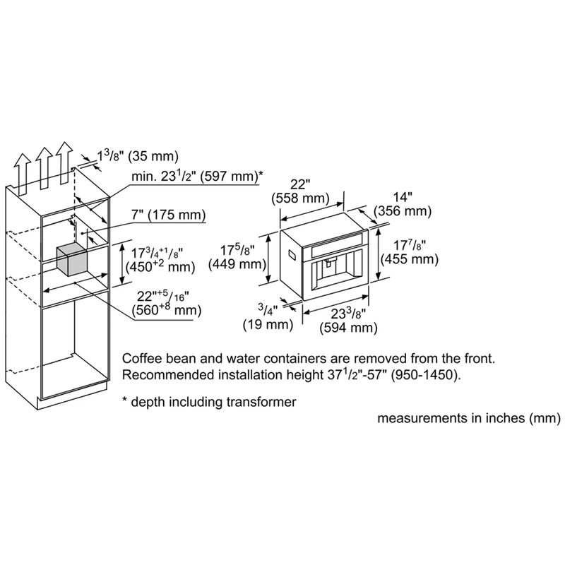 TCM24PS in by Thermador in Schenectady, NY - TCM24PS Built-in Coffee Machine