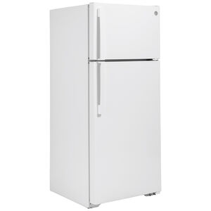 GE 28 in. 17.5 cu. ft. Top Freezer Refrigerator - Smooth White, Smooth White, hires
