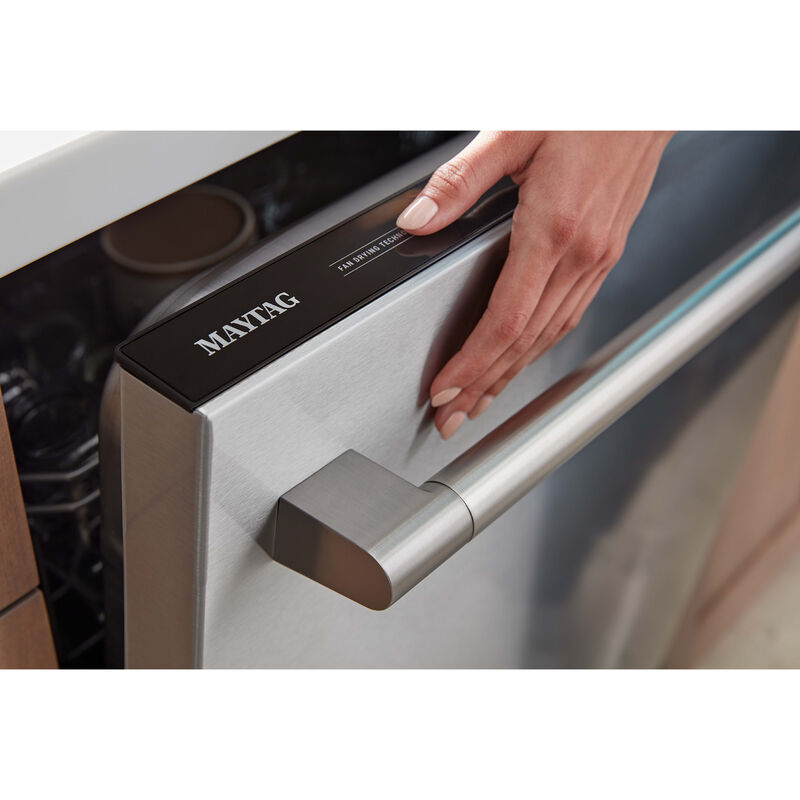 Maytag 24 in. Top Control Dishwasher with 51 dBa Sound Level - Fingerprint Resistant Stainless, , hires