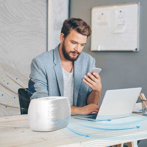 Pure Enrichment HEPA Air Purifier with 2 Stages of Filtration, 3 Fan Settings - White, , hires