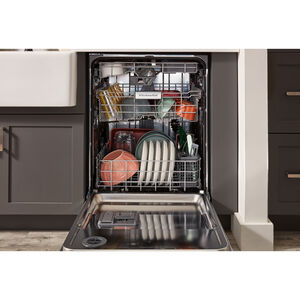 KitchenAid 24 in. Top Control Dishwasher with 41 dBa Sound Level & 3rd-Rack - PrintShield Stainless, Stainless Steel with PrintShield Finish, hires