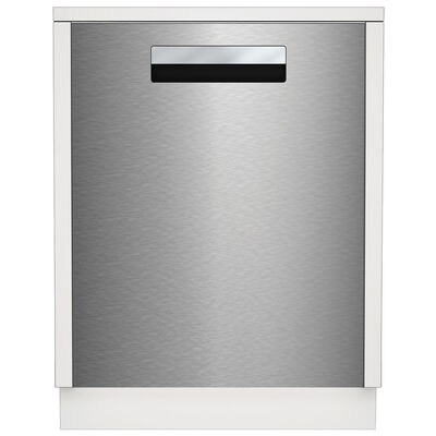 Blomberg 24 in. Top Control Flush-Mount Dishwasher with 45 dBA Sound Level, 3rd-Rack & Pocket Handle - Fingerprint Free Stainless Steel | DWT81800SSIH