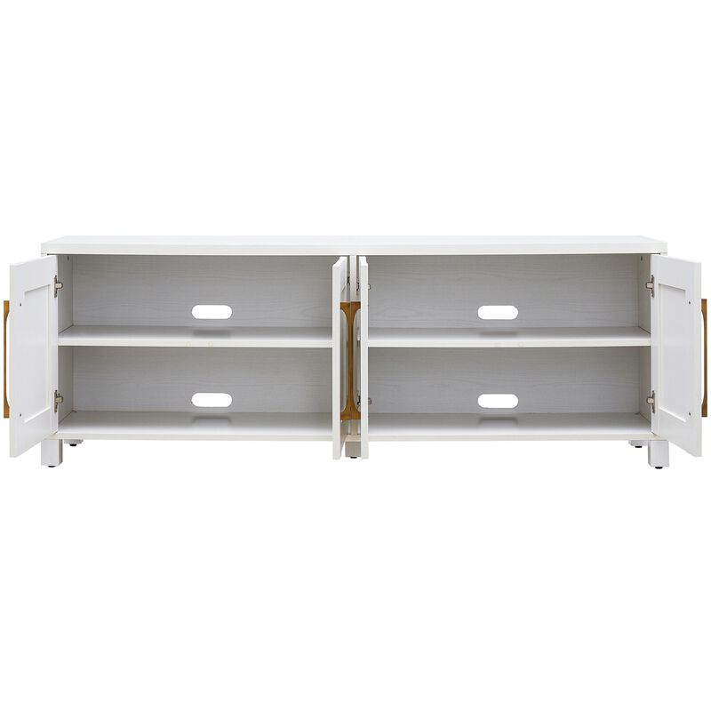 Preston & Cole Daphne 68" Wide TV Stand for TVs up to 75" - White, , hires