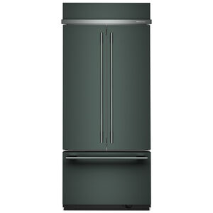KitchenAid 36 in. 20.8 cu. ft. Built-In Counter Depth French Door Refrigerator with Ice Maker - Juniper, Juniper, hires
