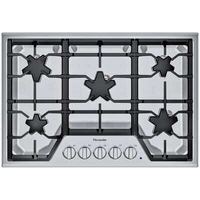 Thermador Masterpiece Series 30 in. 5-Burner Natural Gas Cooktop with Power Burner - Stainless Steel | SGS305TS
