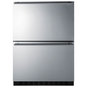 Summit 24 in. 3.7 cu. ft. Drawer Compact Freezer with Digital Control - Stainless Steel/Panel Ready