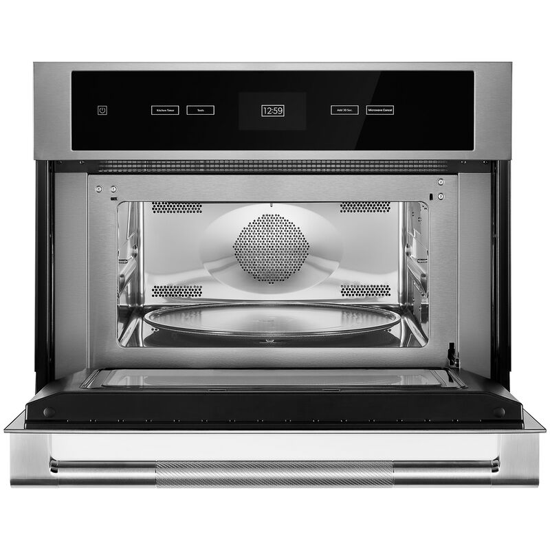 JennAir Rise 27 in. 1.4 cu. ft. 900W Built-In Microwave with Convection & Sensor Cooking - Stainless Steel, , hires